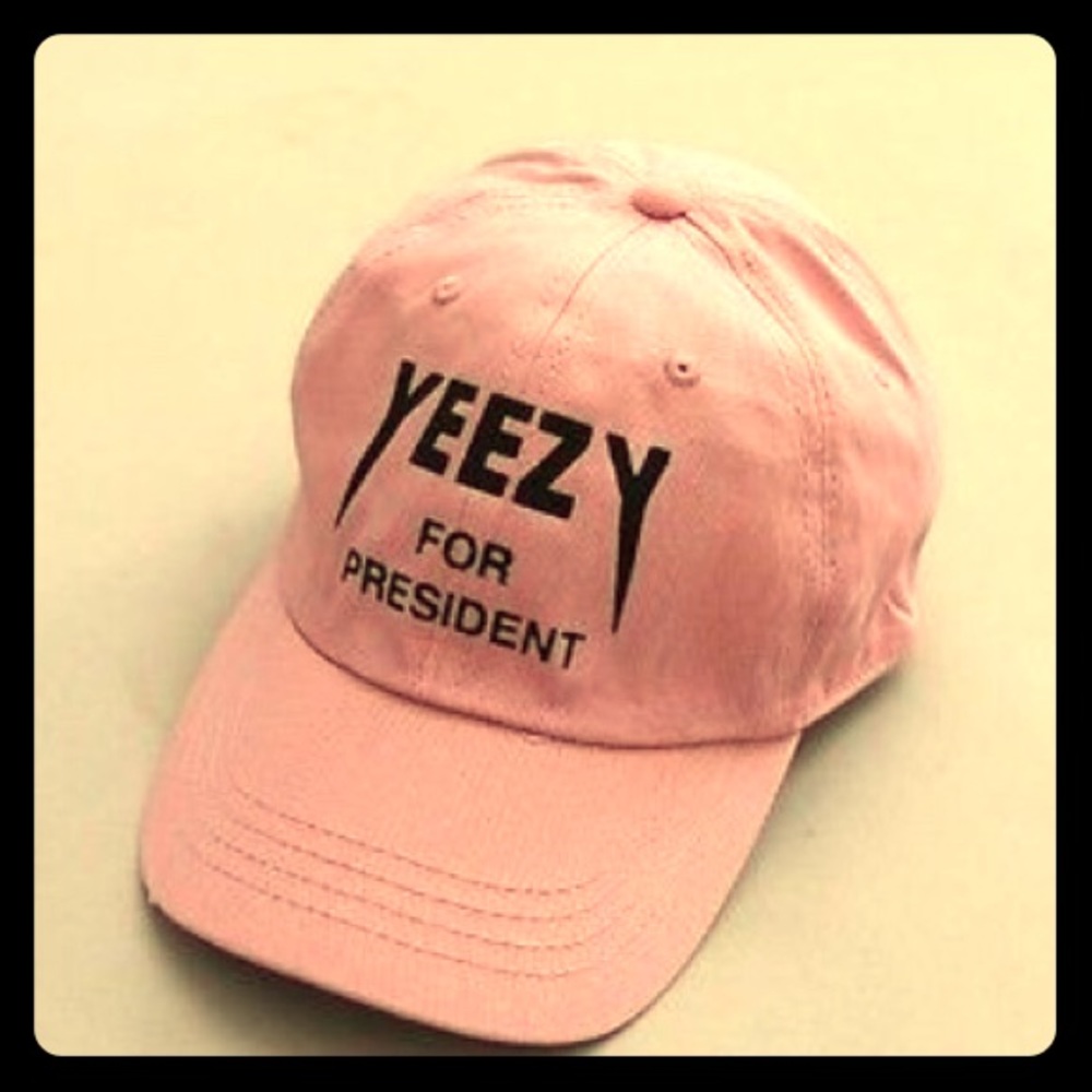 Pink yeezy for president hat